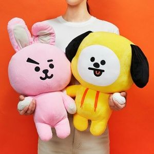 bt21 chimmy standing plush doll medium yellow